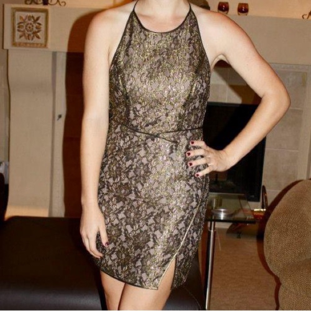 Gold BCBG Maxazria Dress